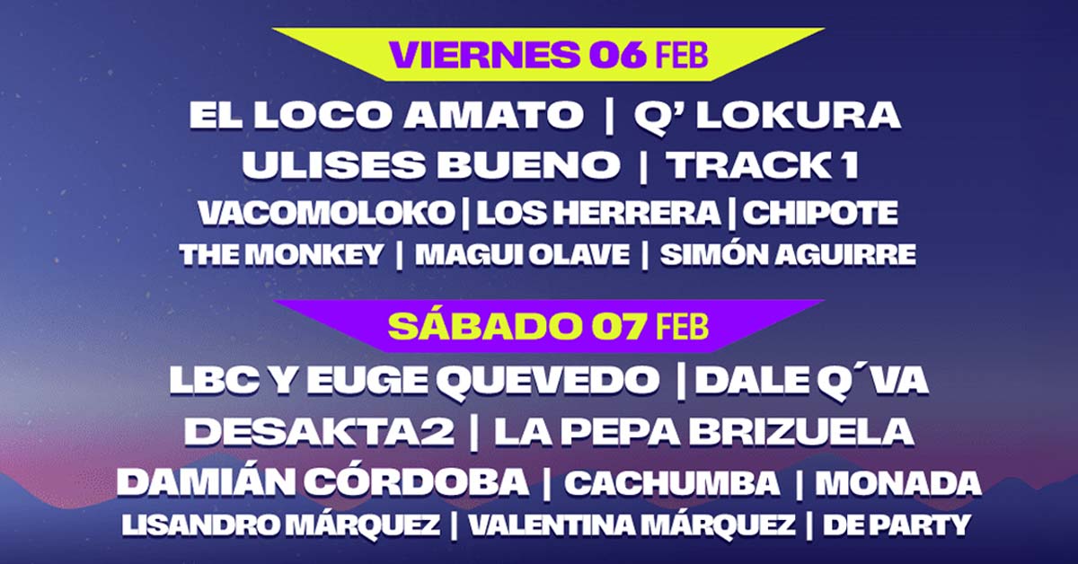 Grilla Cosquin Cuarteto 2026